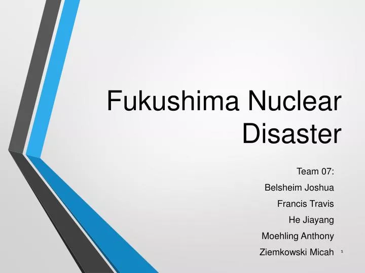 fukushima n uclear d isaster