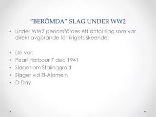 ber mda slag under ww2