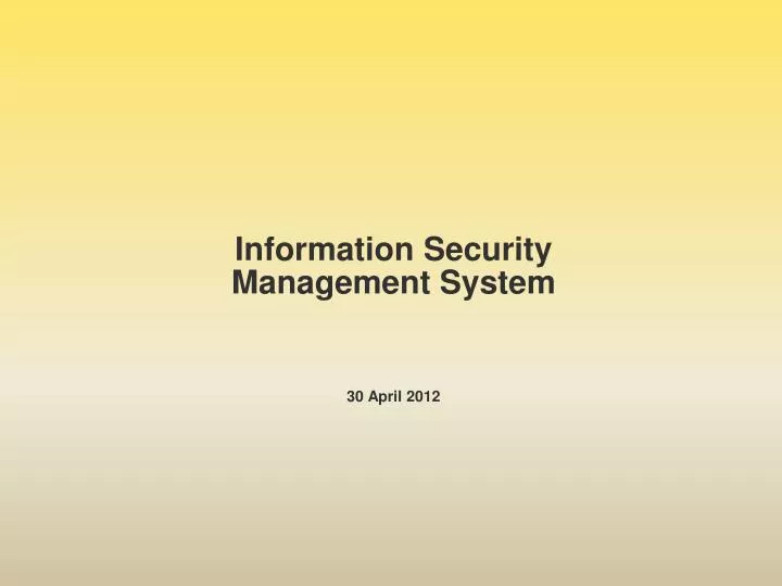information security management system