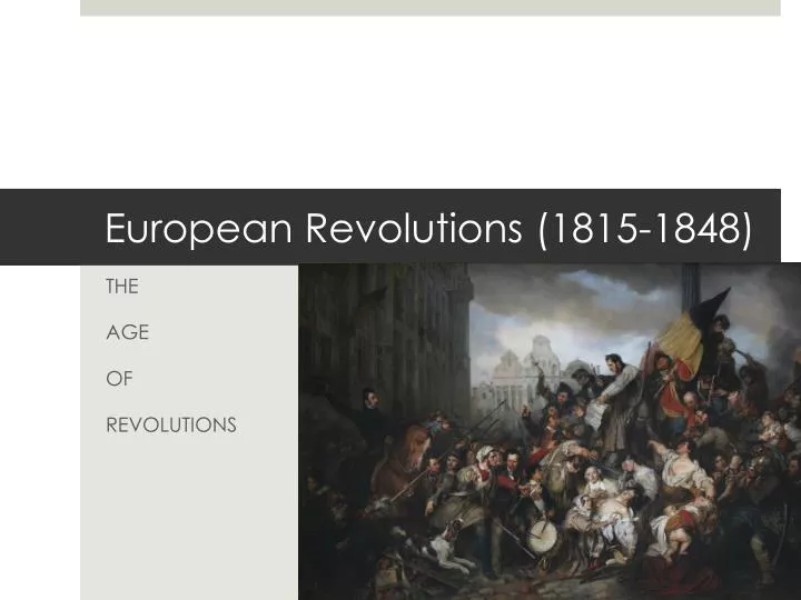 european revolutions 1815 1848
