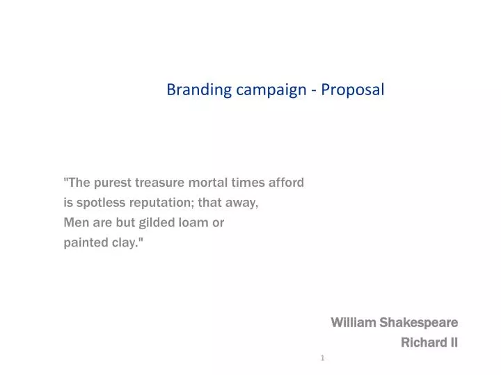 branding campaign proposal