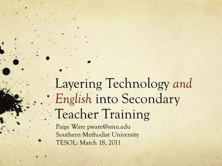layering technology and english into secondary teacher training