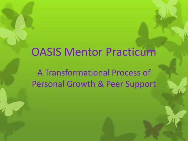 oasis mentor practicum