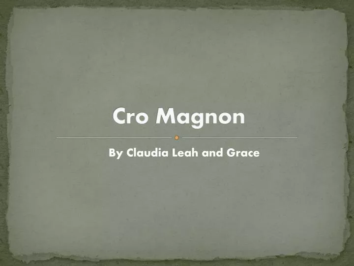 cro magnon