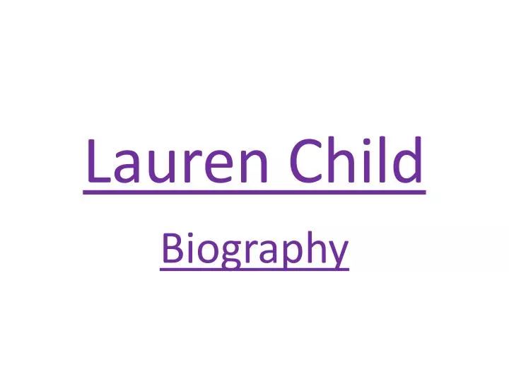 lauren child