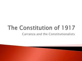 The Constitution of 1917