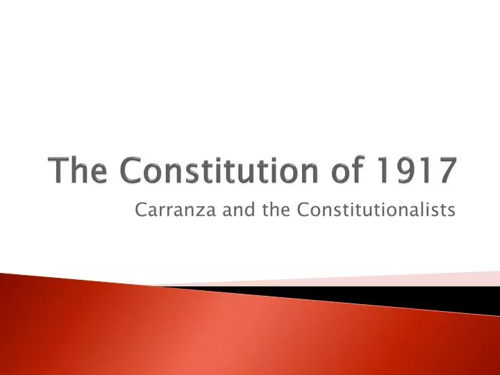 the constitution of 1917