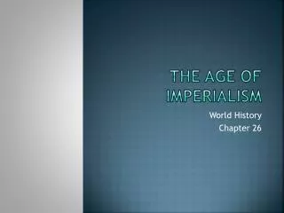 the age of imperialism