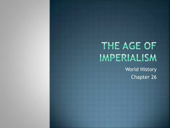 the age of imperialism