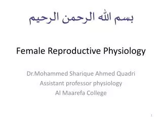 Female R eproductive Physiology