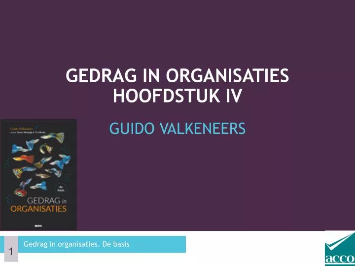 gedrag in organisaties hoofdstuk iv