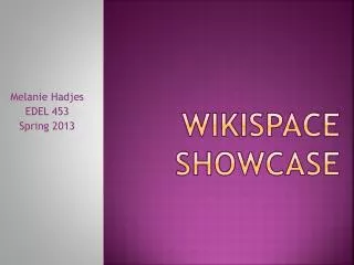 Wikispace Showcase