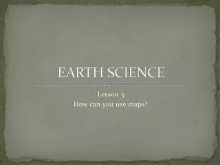 EARTH SCIENCE