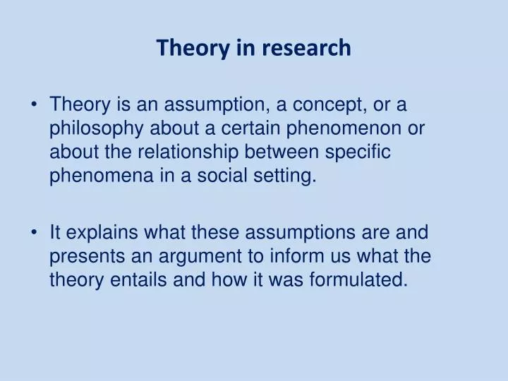 theory in research