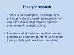 Theory in research - slide 1