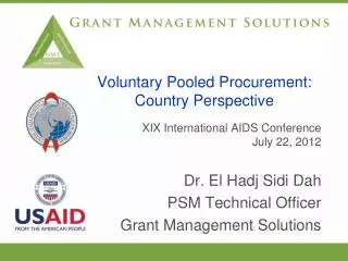 Voluntary Pooled Procurement: Country Perspective