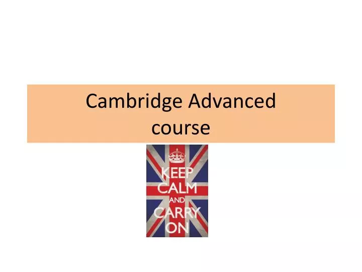 cambridge advanced course