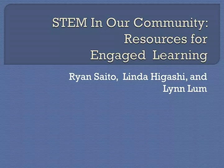 stem in our community resources for engaged learning