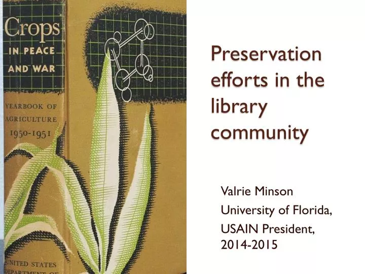 preservation efforts in the library community