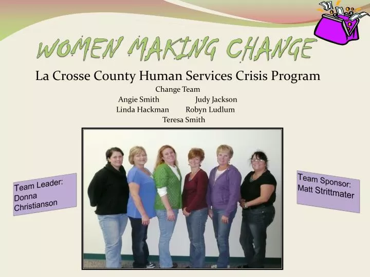 women making change