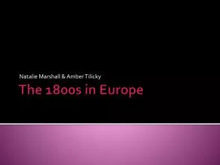 The 1800s in Europe