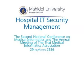 Hospital IT Security Management