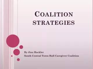 Coalition strategies