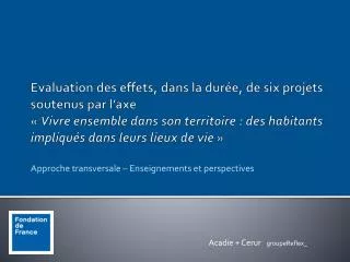 approche transversale enseignements et perspectives