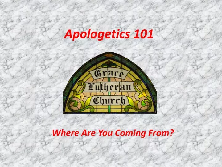 apologetics 101
