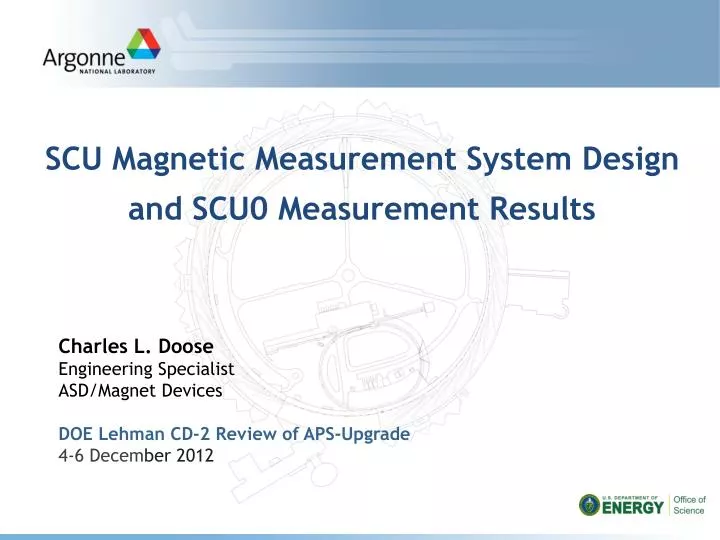 scu magnetic measurement system design and scu0 measurement results