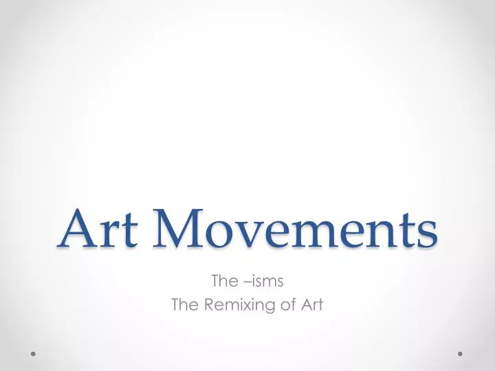 art movements