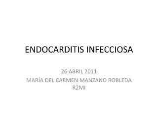 ENDOCARDITIS INFECCIOSA