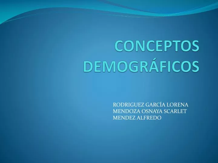 conceptos demogr ficos