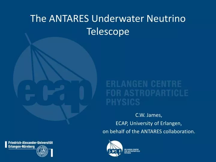 the antares underwater neutrino telescope