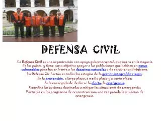 defensa civil
