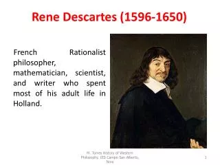 Rene Descartes (1596-1650)