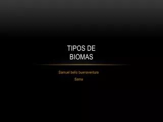 tipos de b iomas