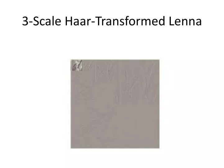 3 scale haar transformed lenna