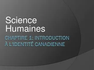 science humaines
