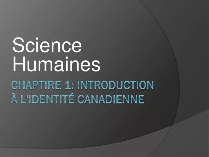 science humaines