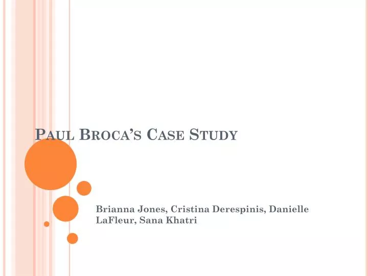 paul broca s case study