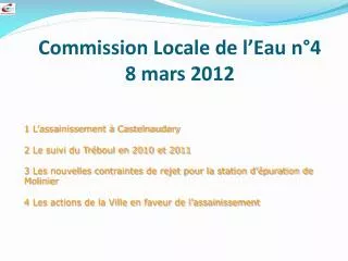 commission locale de l eau n 4 8 mars 2012