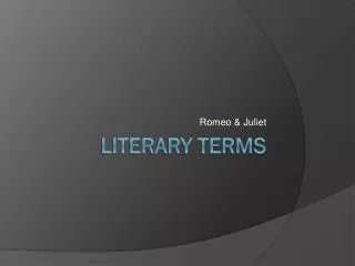 Literary Terms