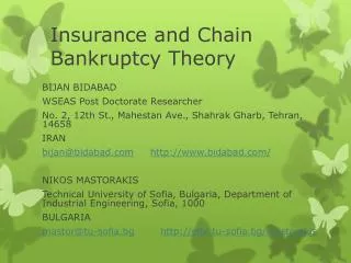 Insurance and Chain Bankruptcy Theory