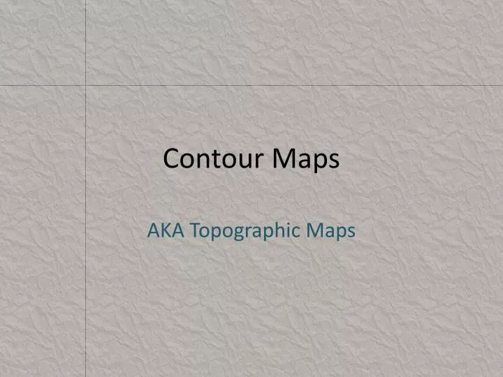 contour maps