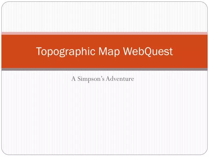 topographic map webquest