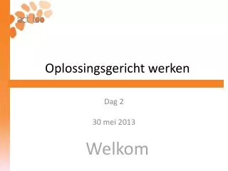 oplossingsgericht werken