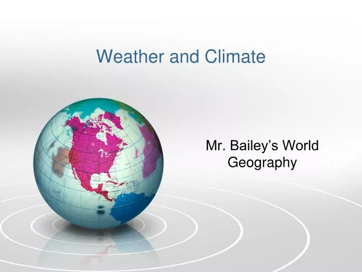 weather and climate