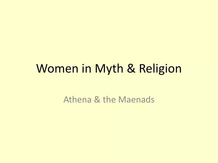 women in myth religion