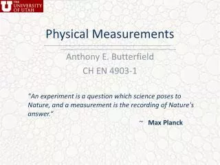 Physical Measurements